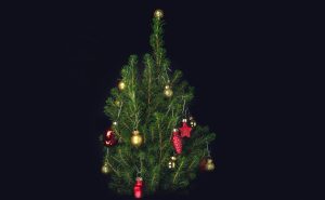 Decoración de árbol de Navidad natural.