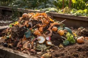 Cómo hacer compost orgánico: Pila de compostaje.